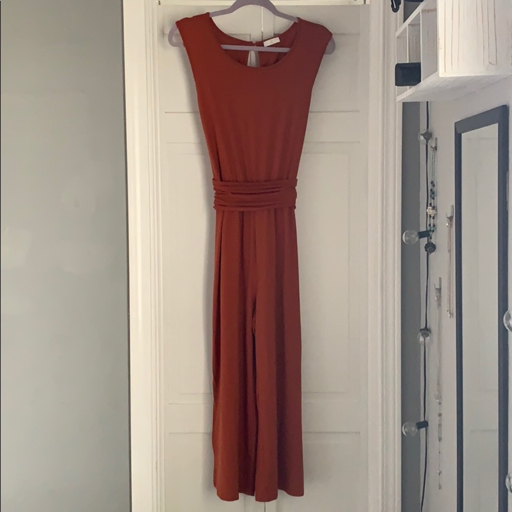 Burnt orange jumpsuit